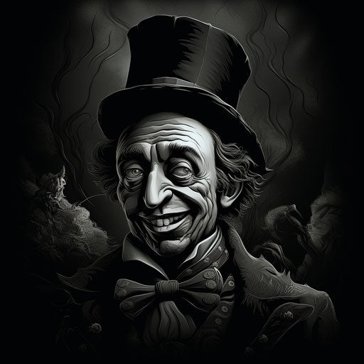 Black WhatsApp profile picture in the style of John Tenniel