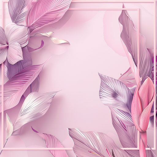 Pink border in photo realistic style with random flat background