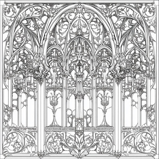 Printable Gothic Coloring Pages Designs