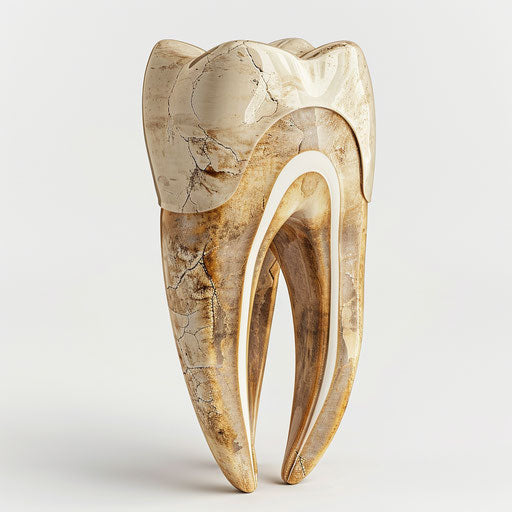 Photo realistic tooth clipart on white background