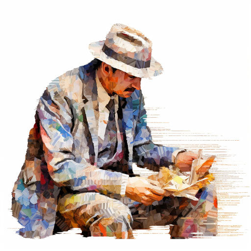 Newspaper clipart in the style of Impressionistic Art