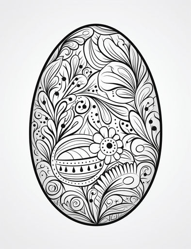 Easter egg coloring pages for kids