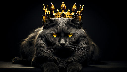 Black cat with yellow eyes, dark and masculine style