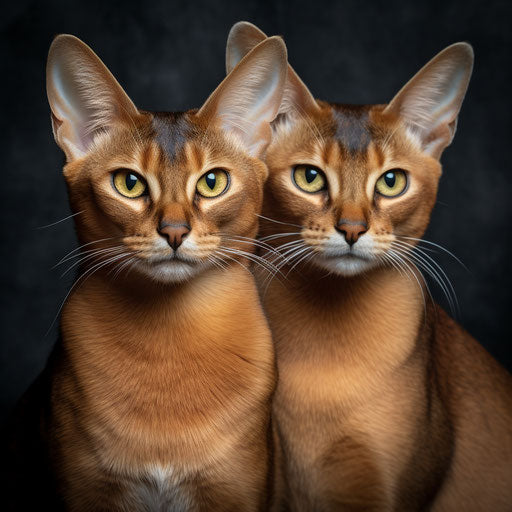 Two Abyssinian cats