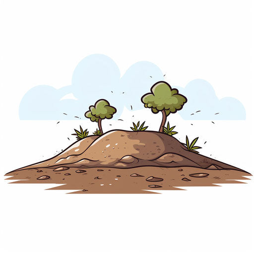 Minimalist ground clipart, on a white background