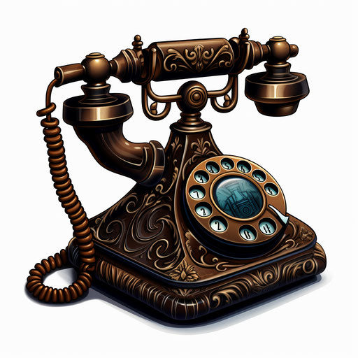 Phone clipart in the style of chiaroscuro art
