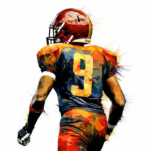 Football jersey in Impressionistic Art style, on white background