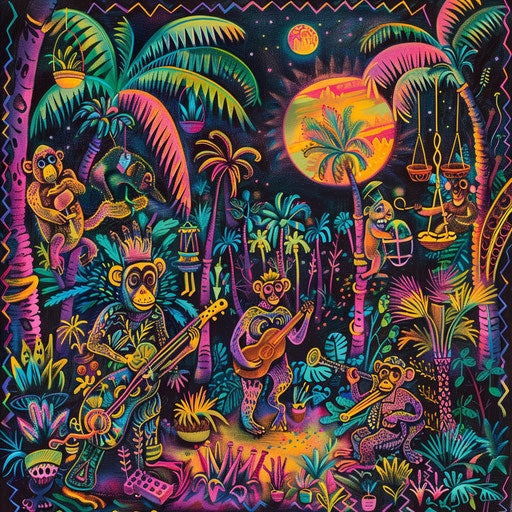 Monkeys dancing in the musical jungle