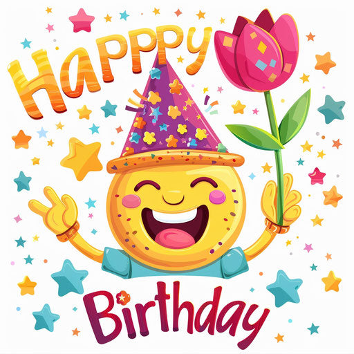 Animated Happy Birthday Emoji for Dynamic Presentations