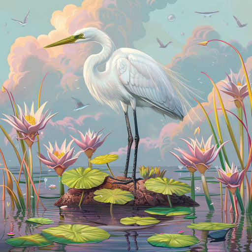 Egret Bird: Crafting Experiences with Nature's Majesty