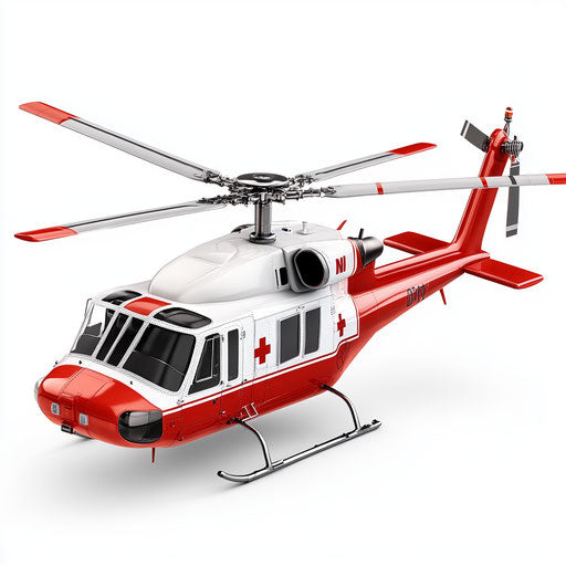 Realistic clipart of an ambulance helicopter