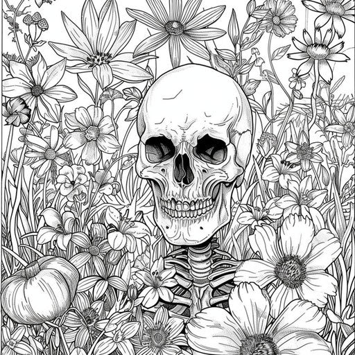 Creative Skull Coloring Coloring Pages for Community Centers