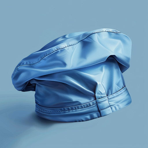 Nurse hat illustration on flat blue background