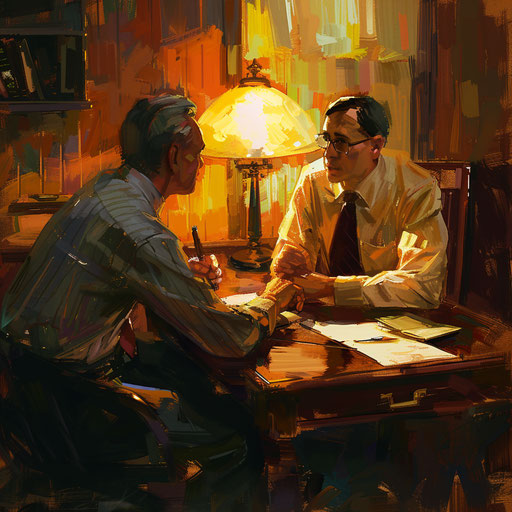 Financial advisor consulting with client