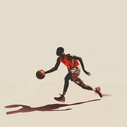 Realistic basketball clipart on cream background