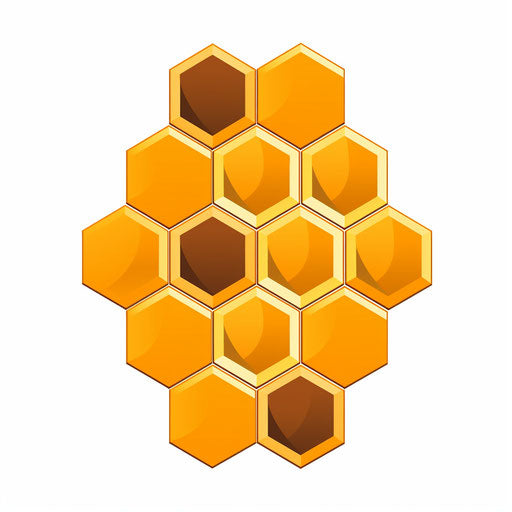 Minimalist honeycomb clipart on white background