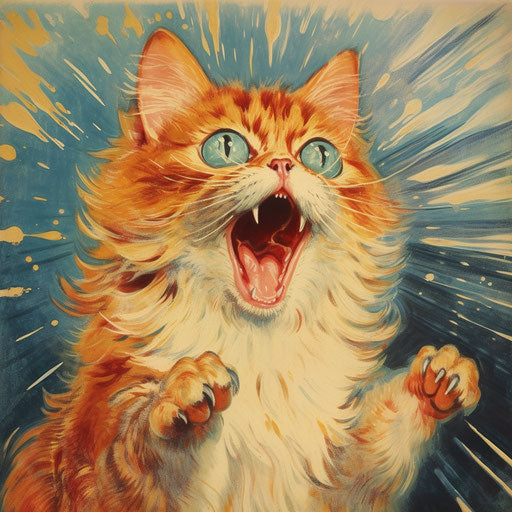 Louis Wain cat meowing