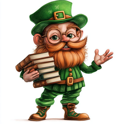 Humorous caricature of a st patricks day clipart with human characteristics