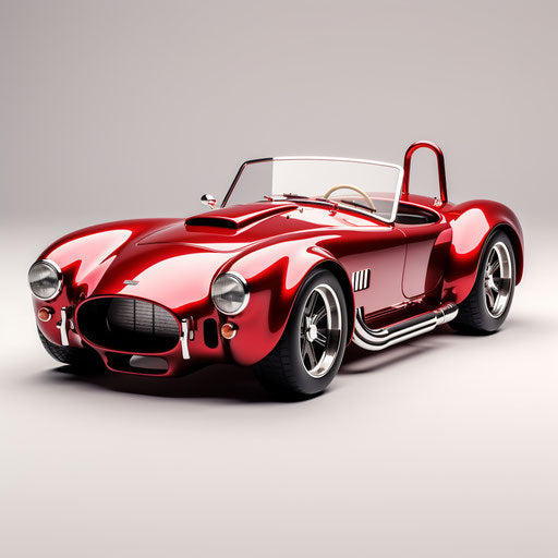 Bright cherry red ac car shelby cobra