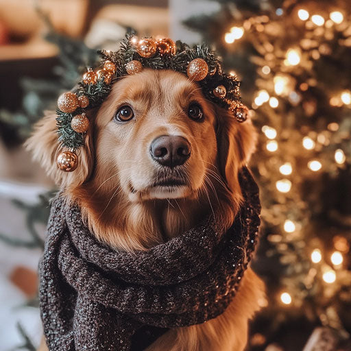 A charming pet dressed in a festive outfit