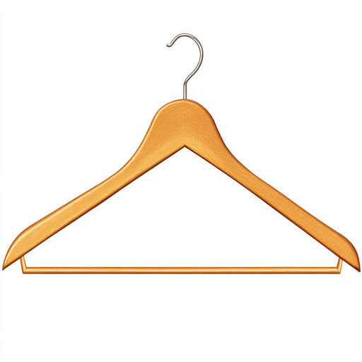 Realistic clipart of a clothes hanger, high-resolution, isolated
