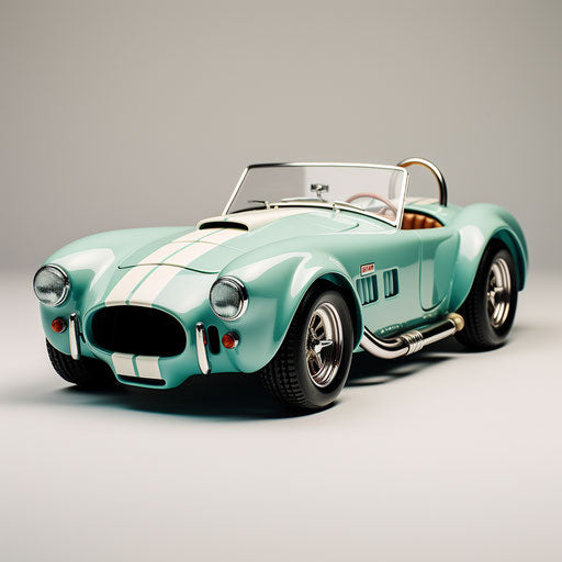 Seafoam green sports car