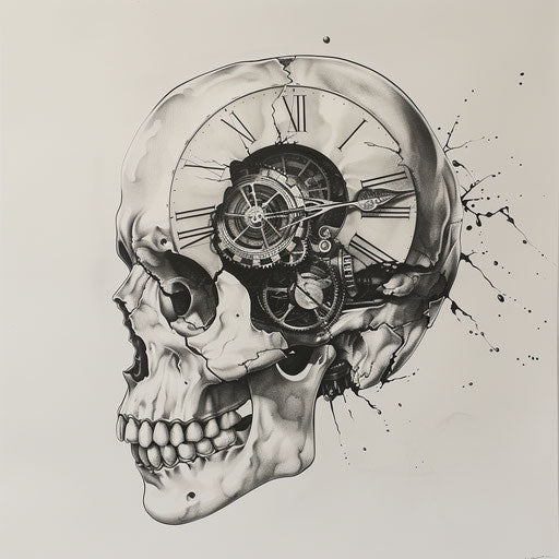 Artful Badass Skull Tattoo Sketches