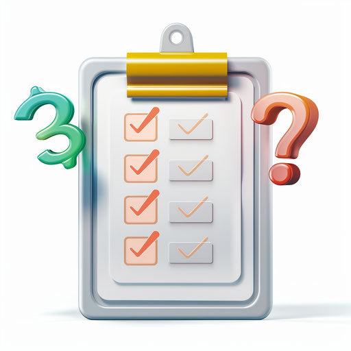 Survey clipart in photo realistic style with a flat and white background