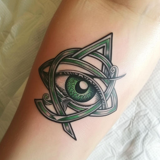 Eye of Horus Tattoo in Celtic Knot Style
