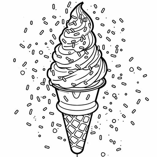 Ice cream cone with sprinkles