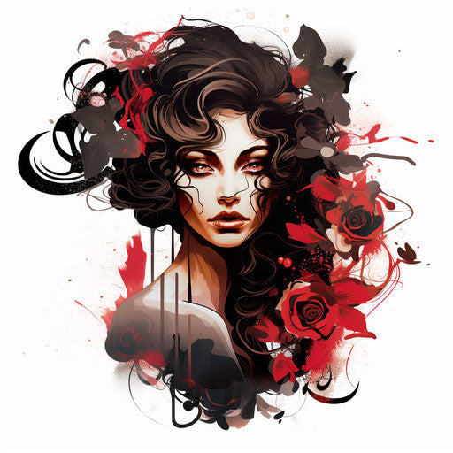 Creative clipart in the style of Chiaroscuro Art