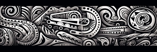 Black and white ornamental illustration in art deco style