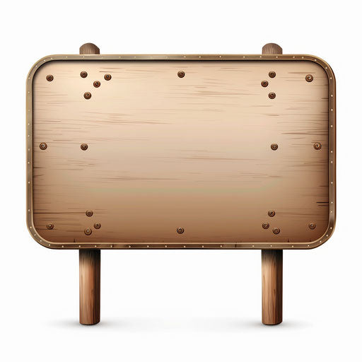 Sign clipart on white background with glossy finish