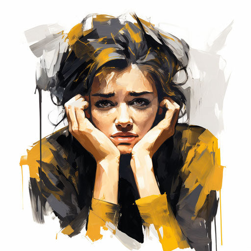 Depression illustration in the style of oil painting