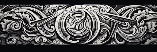 Black and white ornamental illustration in art deco style