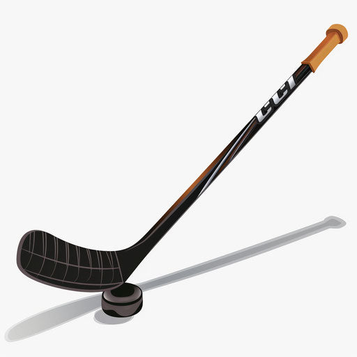 Hockey clipart with photo realistic style, flat random background, glossy finish and sharp outlines