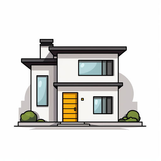 House clipart in the minimalist style, on white background