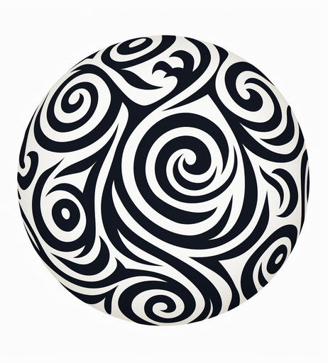 Black tribal spiral tattoo designs for men
