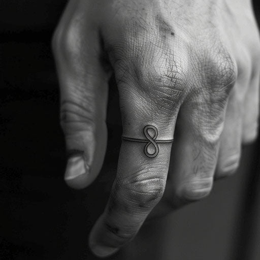 Infinity wedding ring tattoo