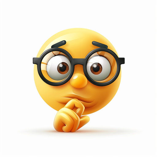 Thinking face with glasses