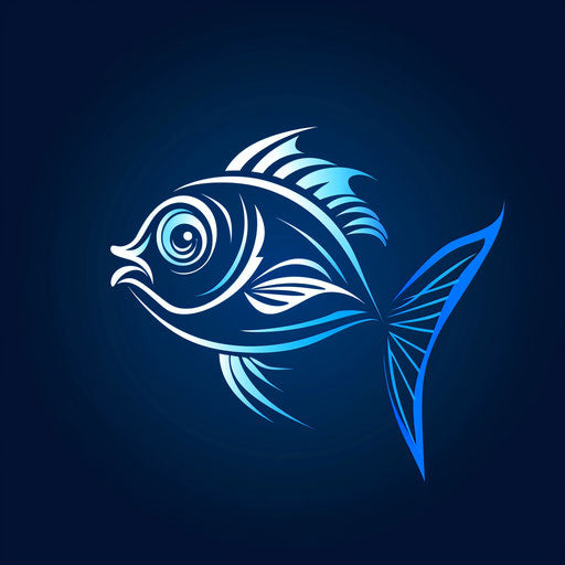 Seafood restaurant logo with stylized fish