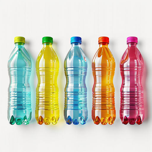 Realistic plastic bottle on white background