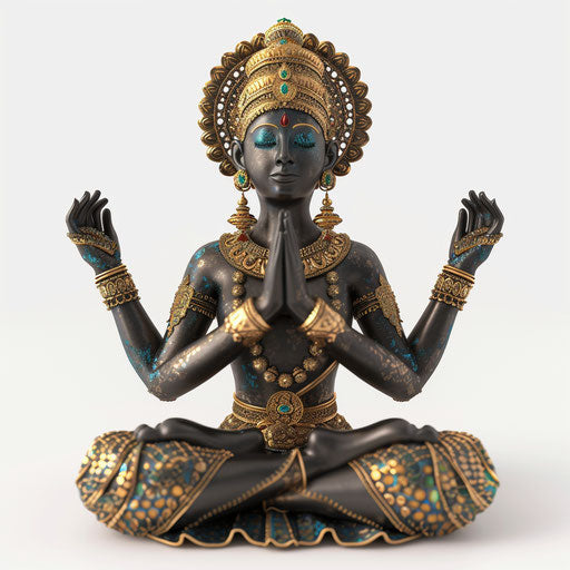 Realistic Namaste clipart on flat white background