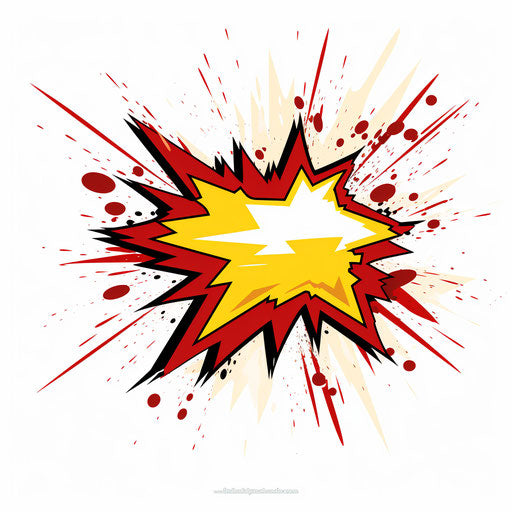 Pow clipart in Minimalist style, on a white background