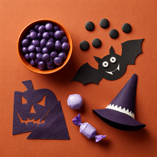 Vibrant Halloween Festivities with Colorful Elements