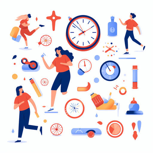 Activity time in Minimalist style on white background