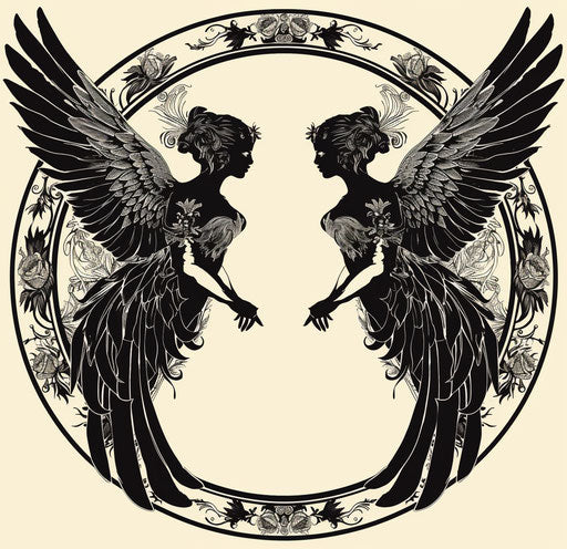 Black Fairy Circle, Magical Female Wings