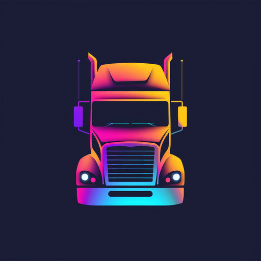 Modern trucking logo with vibrant gradient colors