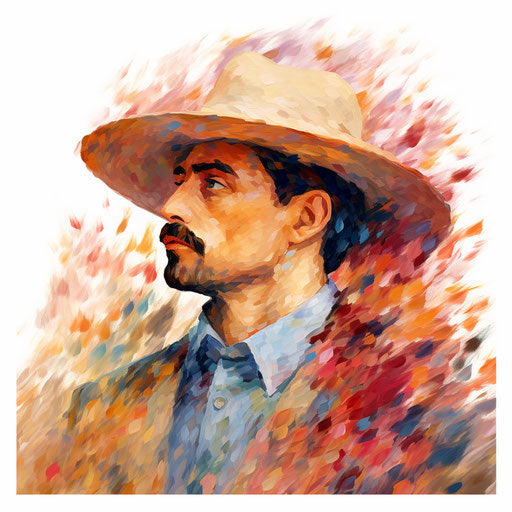 Attention clipart in the style of Impressionistic Art