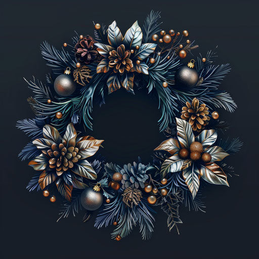 Realistic Christmas clipart on dark background